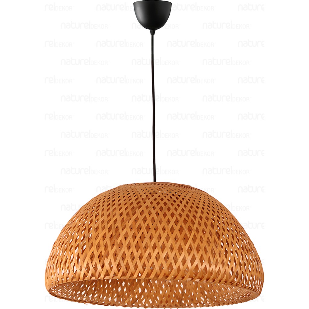 Bohem Bambu Boja Pendant Sarkıt Avize Lamba 45 cm - Iskandinav, Modern, Bohem, Rattan Aydınlatma Avize Fiyatı
