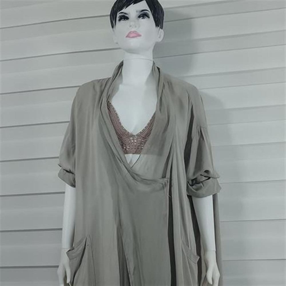 Bohem Stil Italyan Ipek Detaylı Oversize Kap BluzWes Pantolon Takım Elbise Fiyatı