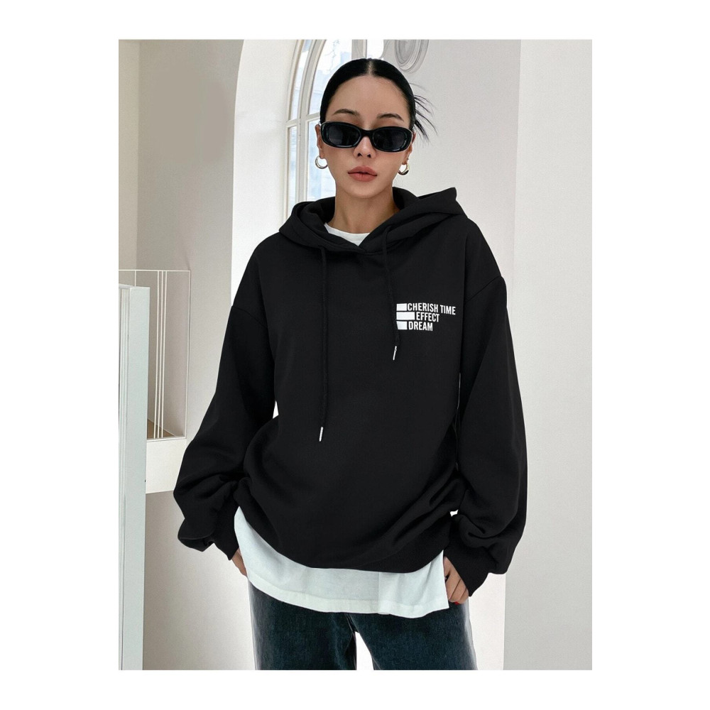 BOHEMGİYİM Unisex Siyah Oversize Sweatshirt 3X Beden Bayan Sweatshirt Fiyatı