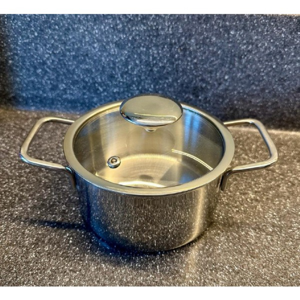 Boho 14 cm Küçük Boy Çelik Tencere - Çelik Tencere Derin 14X7CM - 1 Litre Kapasiteli - Gümüş Tencereler Fiyatı