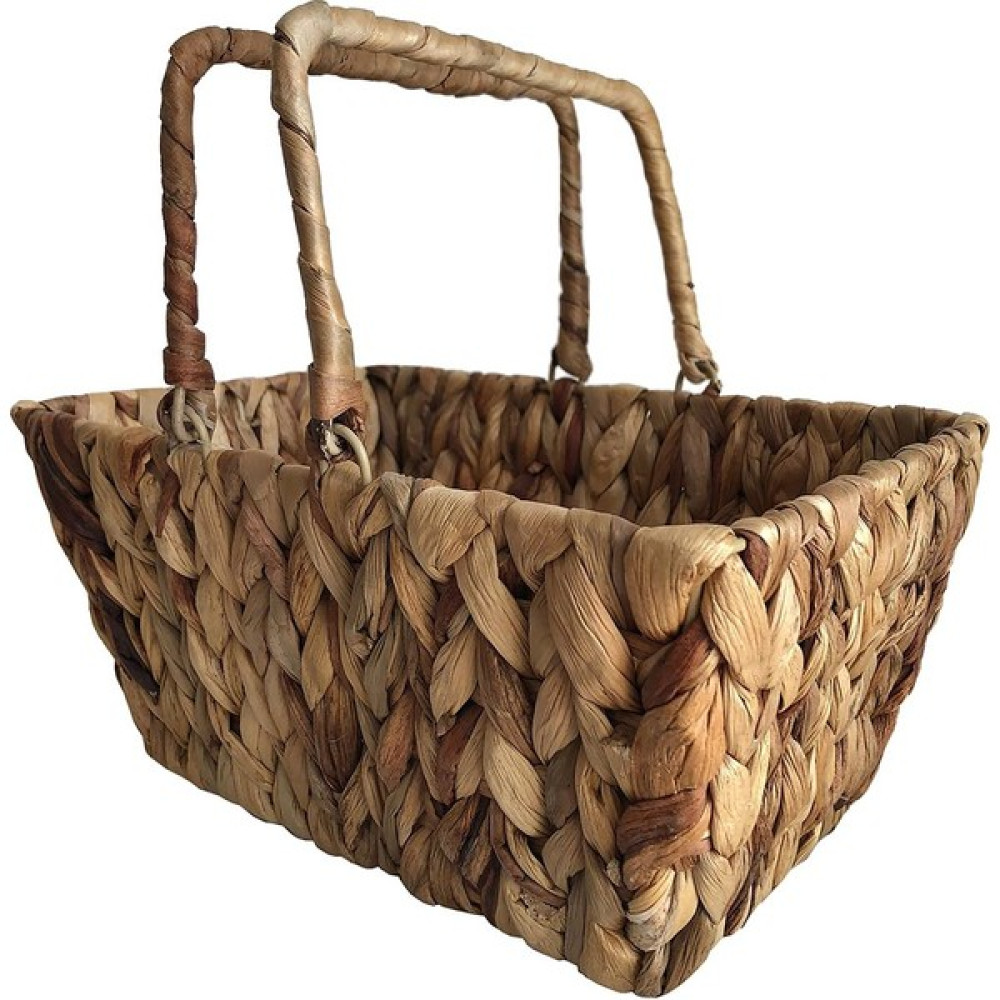 Boho Bazzar El Yapımı Rattan Hasırı Örgü Dikdörtgen Kulplu Ekmek /çok Amaçlı Sepeti 18*25*13CM Saklama Kapları Fiyatı