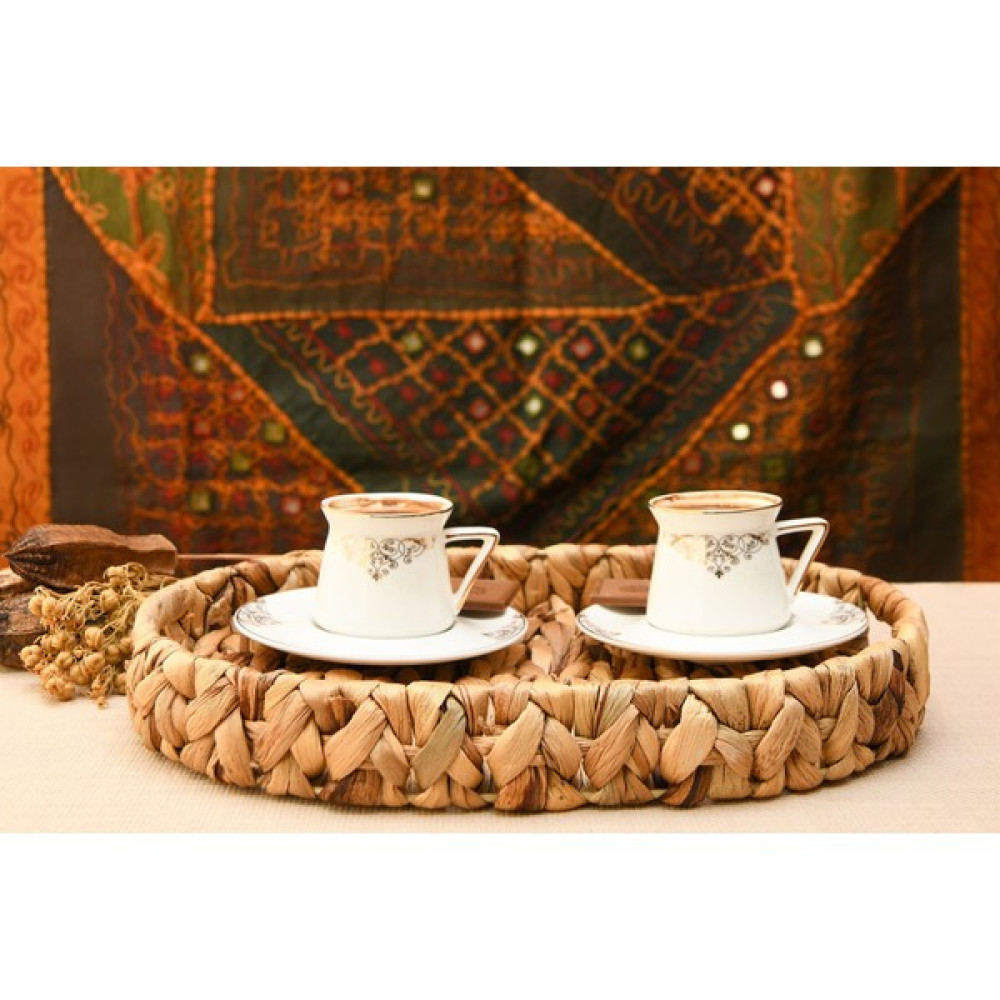 Boho Bazzar Hasır El Yapımı Kalın Örgü Oval Tepsi 32*23*4cm Servis Tepsisi Fiyatı
