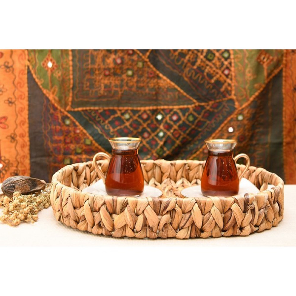 Boho Bazzar Hasır El Yapımı Kalın Örgü Oval Tepsi 36*27*5cm Servis Tepsisi Fiyatı