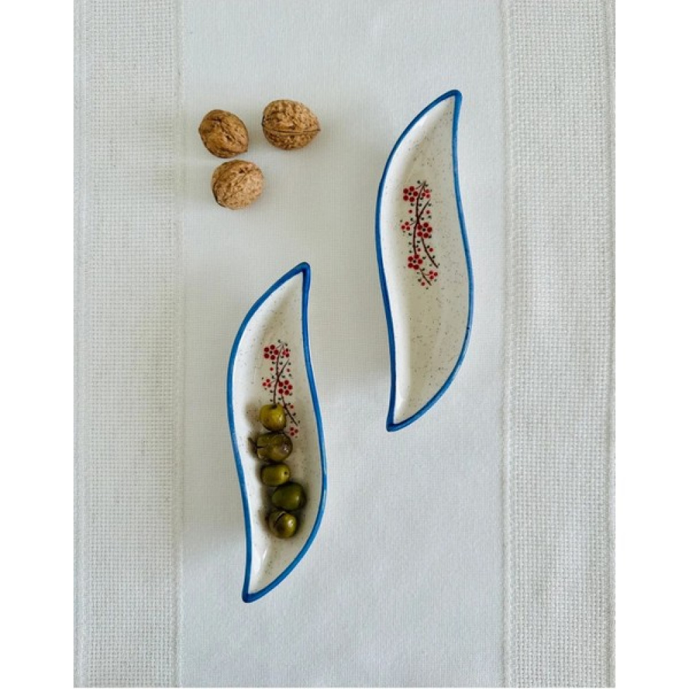 BOHONEST Zeytin Tabağı - Zeytin ve Kahvaltılık Sunum Tabağı - 2 Adet - Renkli Kahvaltı Takımı Fiyatı