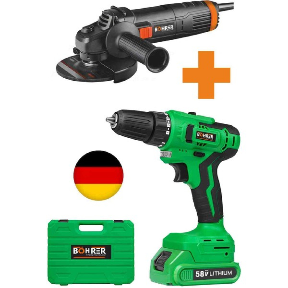Böhrer 125MM 2100W Taşlama Demir Kesme Makinesi + V58 5000MAH 24 Parça Akülü Vidalama Matkap Elektrikli El Aletleri Fiyatı