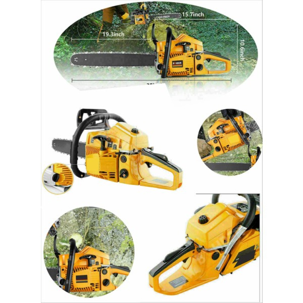 Böhrer 50 Cm Pala Yell Çift Egzos Benzinli Zincirli Odun Ağaç Dal Kesme Budama Bıçkı Motoru Testeresi Bahçe Makinesi Fiyatı