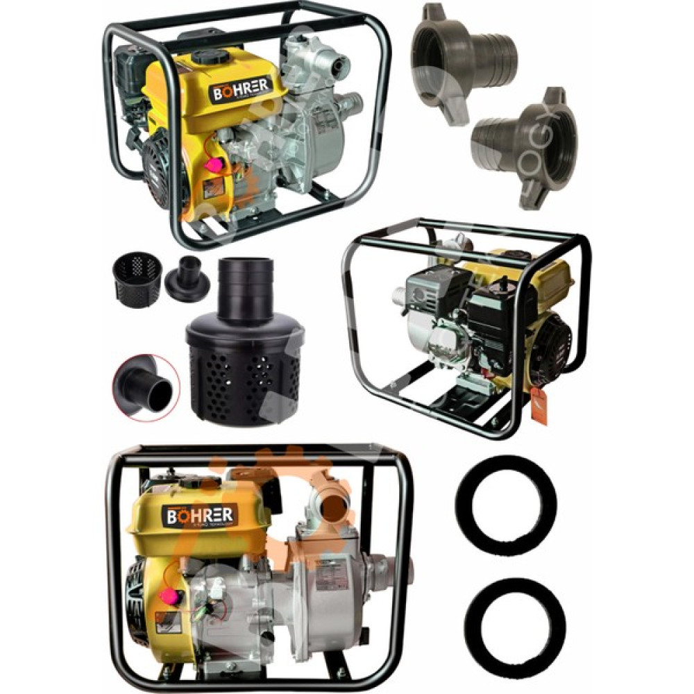 Böhrer 6.5 Hp 5.2 Kw 3'' Inç Gasoline Benzinli Su Motoru Sulama Basma Motoru Su Motoru Fiyatı
