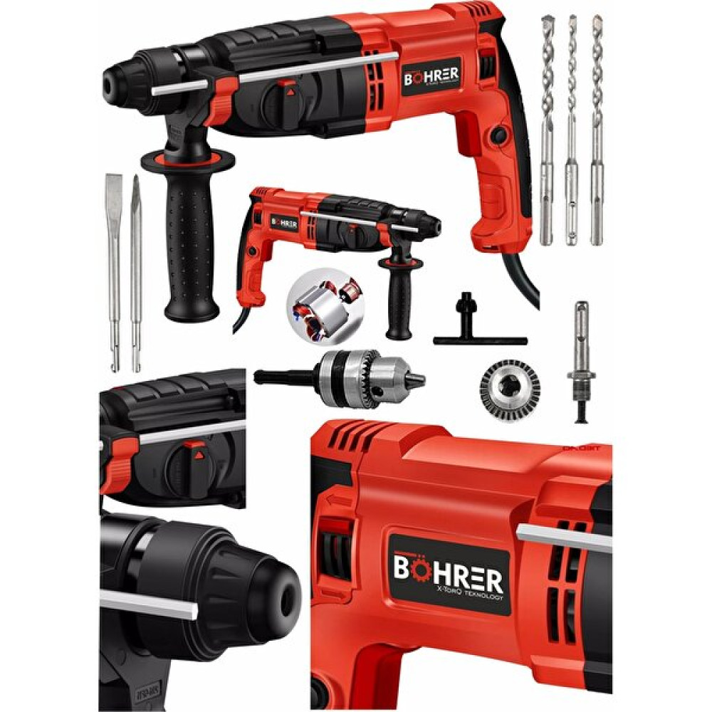 Böhrer Böhr Red 2v+50 W Bakır Sargılı Metal Şanzıman Kırıcı Delici 5 Adet Uç ve Yedek Mandren Kırıcı Deliciler & Kırıcılar Fiyatı