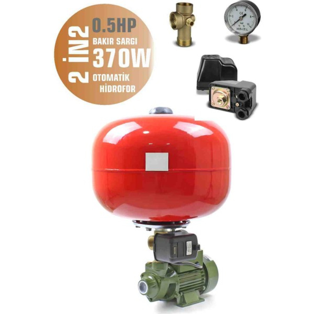 Böhrer QB60 2 Kat 2 Daire 0.5 Hp 0.37 Kw Otomatik Aç Kapa Hidrofor - Bahçe Hidroforu Su Motoru Fiyatı