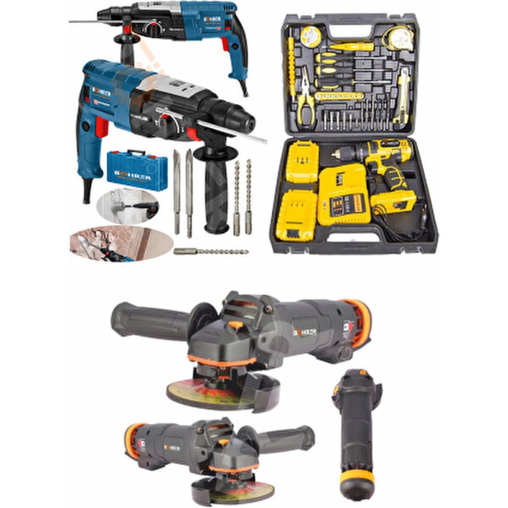 Böhrer Ultra 3 Lü Set 2100 W Taşlama ve 2450 W Kırıcı Delici ve 58 V Full Setli Şarjlı Matkap Kırıcı Deliciler & Kırıcılar Fiyatı