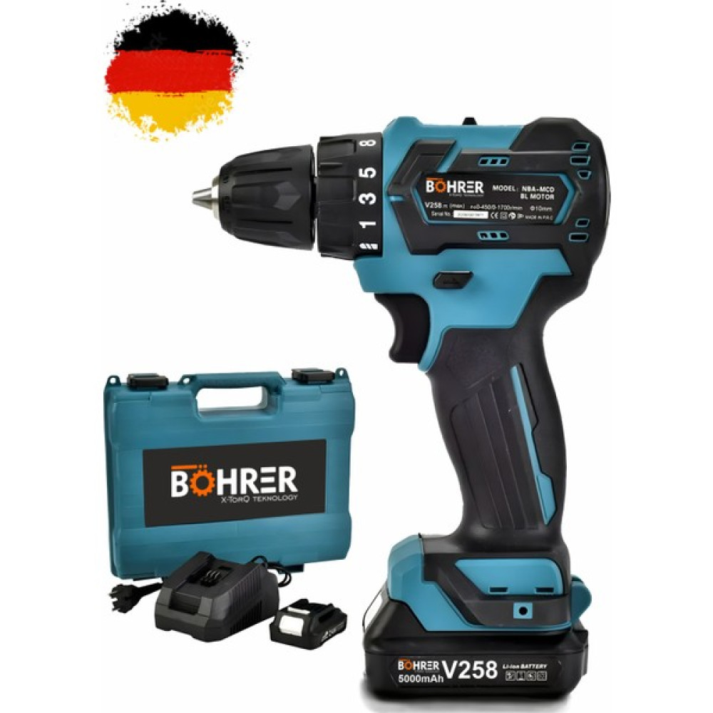 Böhrer V258 Çift Akülü Küçük Tip Profesyonel + Kömürsüz Vidalama Ahşap Marangoz Tip Vidalama Elektrikli El Aletleri Fiyatı