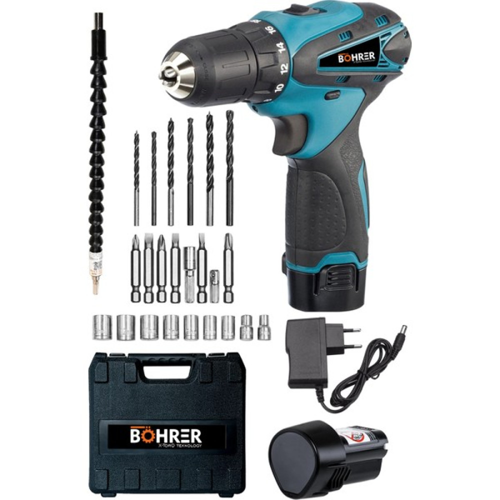 Böhrer X-Torq Teknology 18V Li-On Şarjlı Matkap 24 Parça Uç ve Lokma Seti Hediyeli Elektrikli El Aletleri Fiyatı