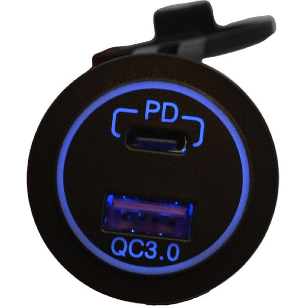 Boldcamper 12V 24V Dc USB Qc3.0 Type-C Pd Şarj Port Yuvarlak Oto Boyaları Fiyatı