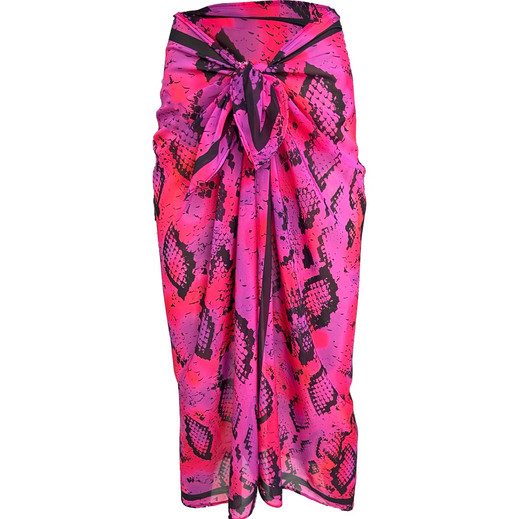 Bolder Emily Pink Snake Ipek Şifon Pareo Pareo Fiyatı