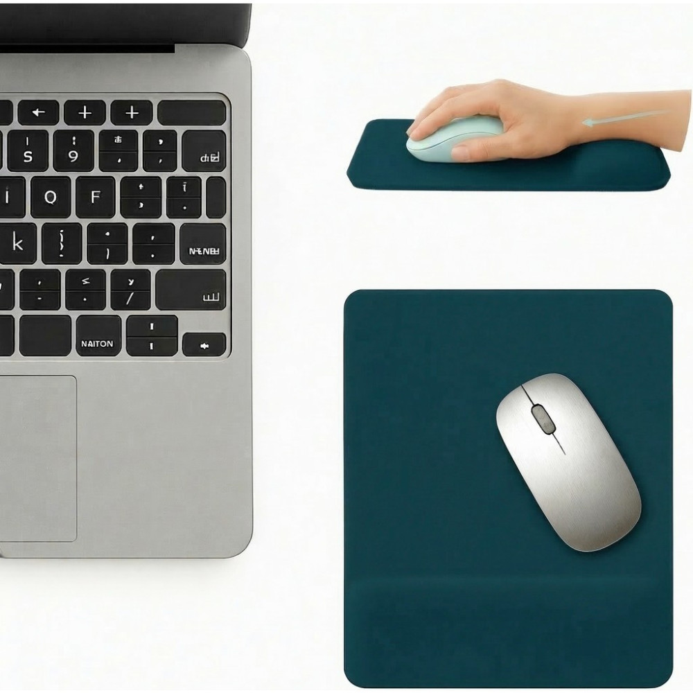Boldy Bilek Destekli Mousepad - Kaymaz Mouse Ped - Fare Pedi - Dikdörtgen Mouse Altlığı - Dikdörtgen Mousepad - Mouseped - Orman Yeşili Mouse Pad Fiyatı