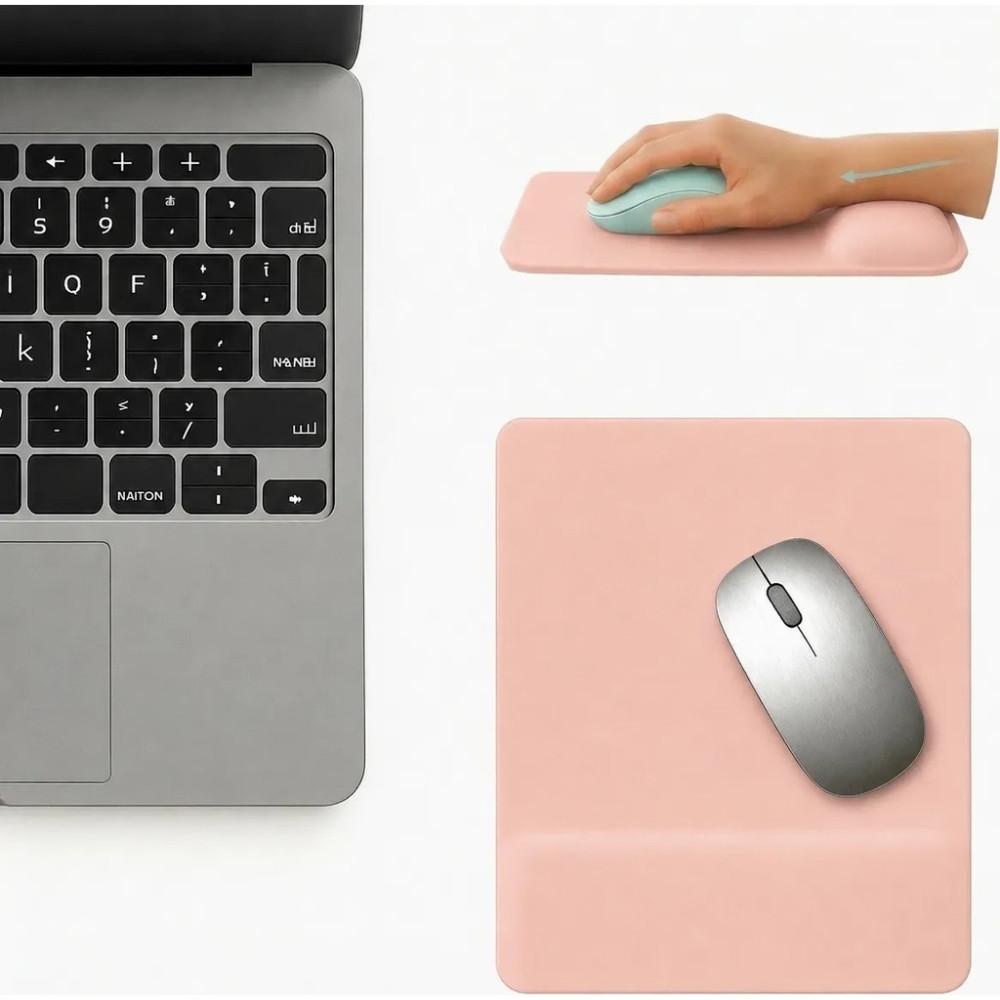 Boldy Bilek Destekli Mousepad - Kaymaz Mouse Ped - Fare Pedi - Dikdörtgen Mouse Altlığı - Dikdörtgen Mousepad - Mouseped - Pudra Mouse Pad Fiyatı
