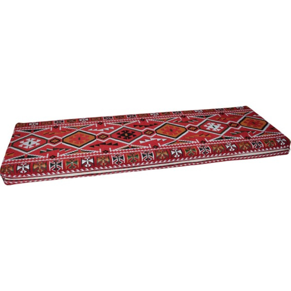 Bolvadin Şark Köşesi MND307-401 Şark Köşesi Kırmızı Halı Desenli Minder 140X60X10 cm Puf Fiyatı