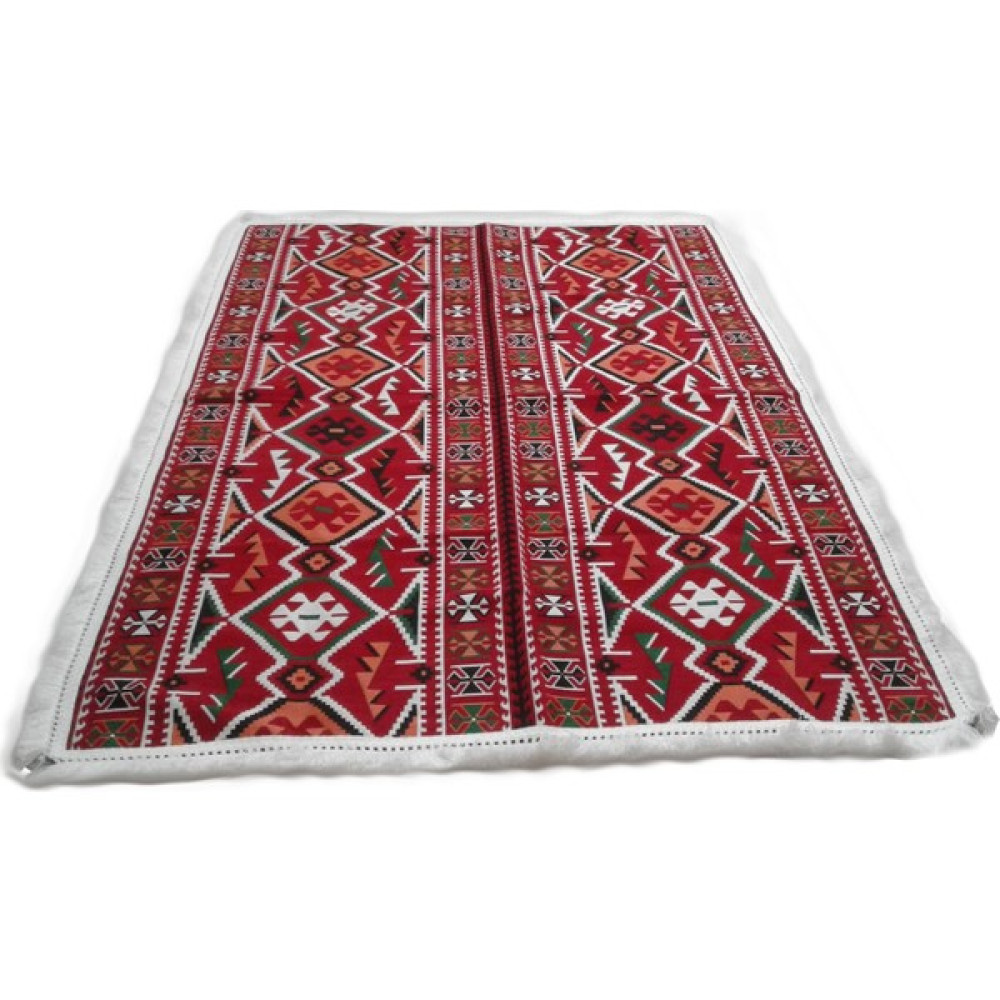 Bolvadin Şark Köşesi Şark Köşesi Geleneksel Kırmızı Desenli Kilim - 145 x 200 cm - Kırmızı - Beyaz Kilim Fiyatı