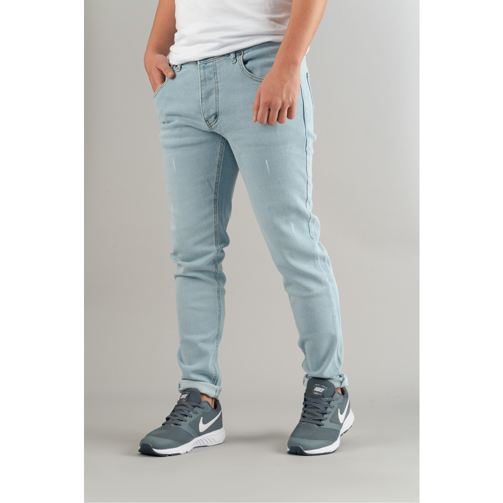 bombe Erkek Slim Fit Dar Kesim Tırnaklı Kot Pantolon Buz Mavisi 36 Beden Bayan Jeans / Kot Pantolon Fiyatı