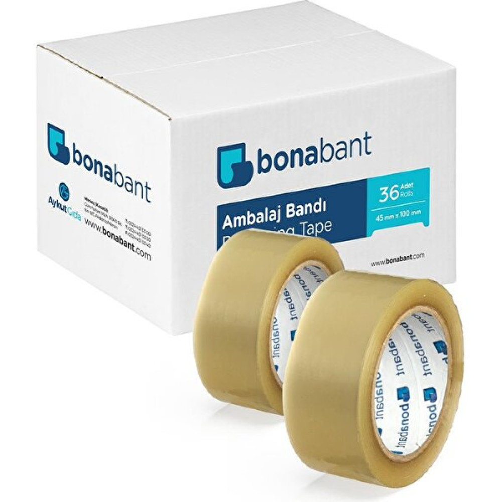 Bonabant Akrilik 4,5cm x 100mt 36 Adet Şeffaf Koli Bandı Nalburiye & Hırdavat Fiyatı