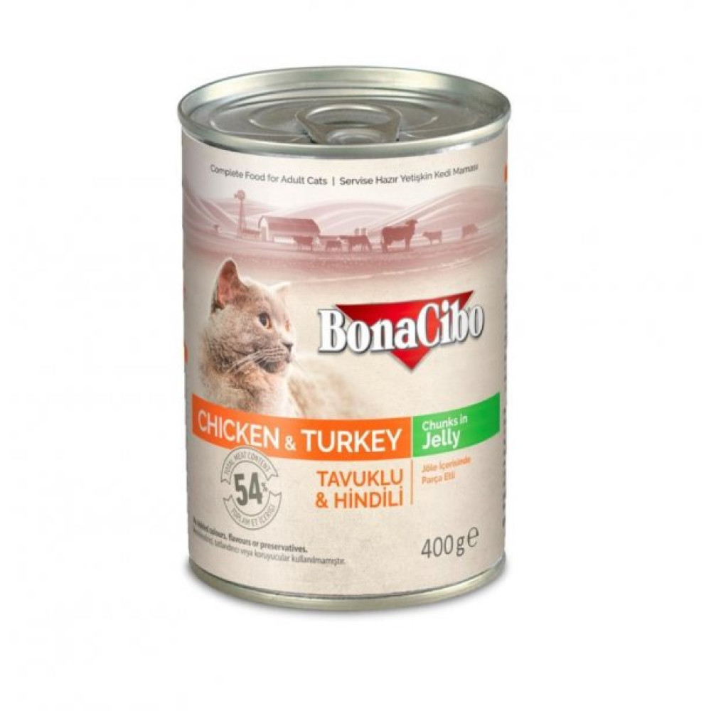 Bonacibo Joleli Tavuk Ve Hindili Yas Kedi Mamasi 400 Gr Evcil Hayvan Ürünleri Fiyatı