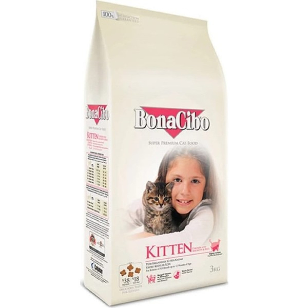Bonacibo Kitten Tavuklu (Hamsi ve Pirinç Eşliğinde) Yavru Kedi Maması 1,5 Kg. Evcil Hayvan Ürünleri Fiyatı