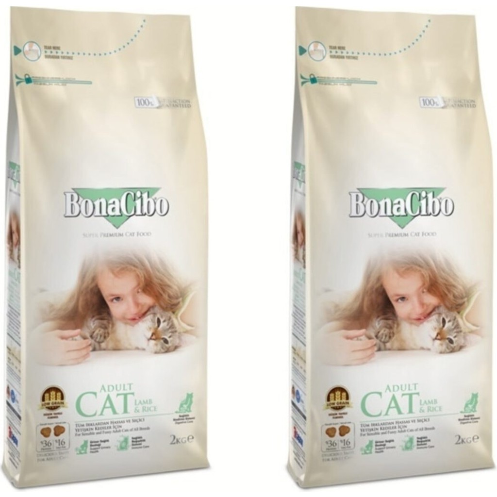BonaCibo Kuzu Etli Yetişkin Kedi Maması 2 kg x 2 Paket Toplam 4 kg Süper Premium Lezzet Evcil Hayvan Ürünleri Fiyatı