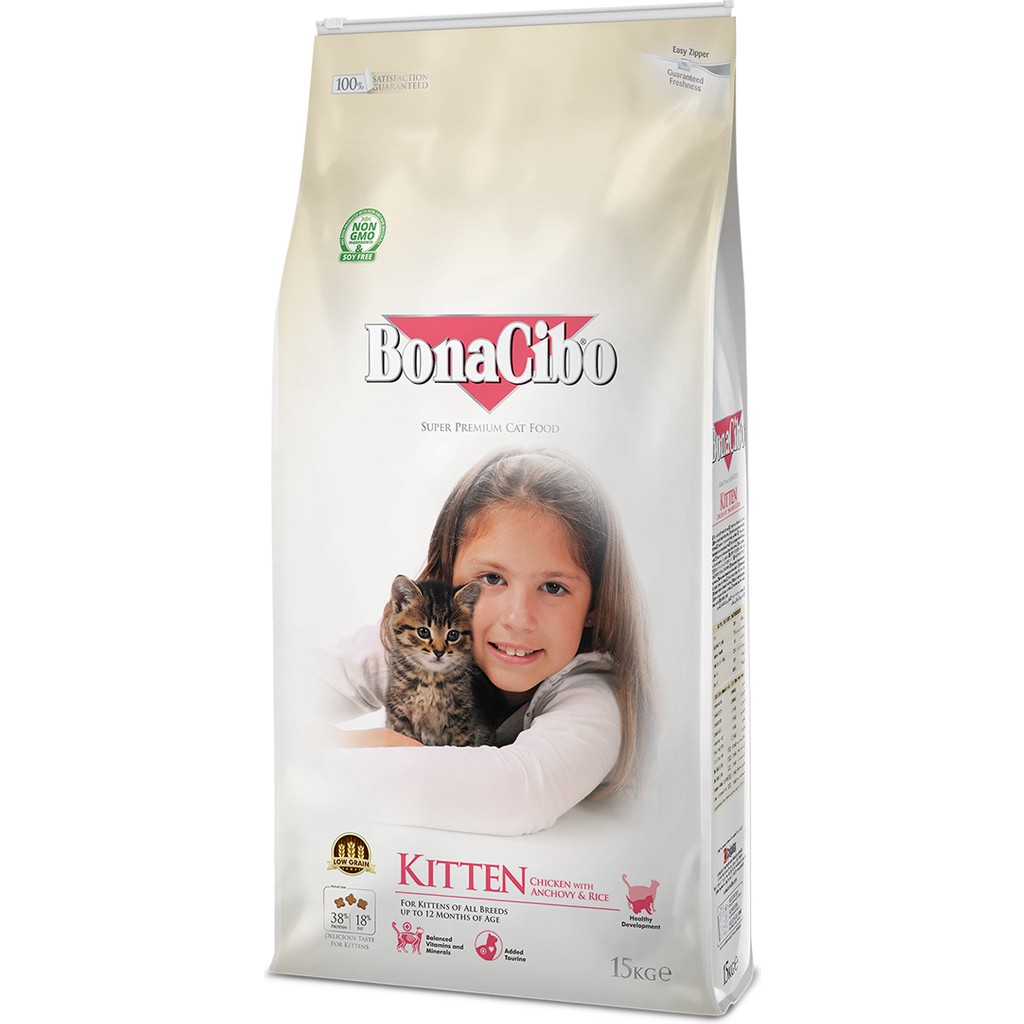 BonaCibo Premium Kalite Tavuklu ve Balıklı Yavru Kedi Maması 15 kg Tüm Irklar İçin Doğal Evcil Hayvan Ürünleri Fiyatı