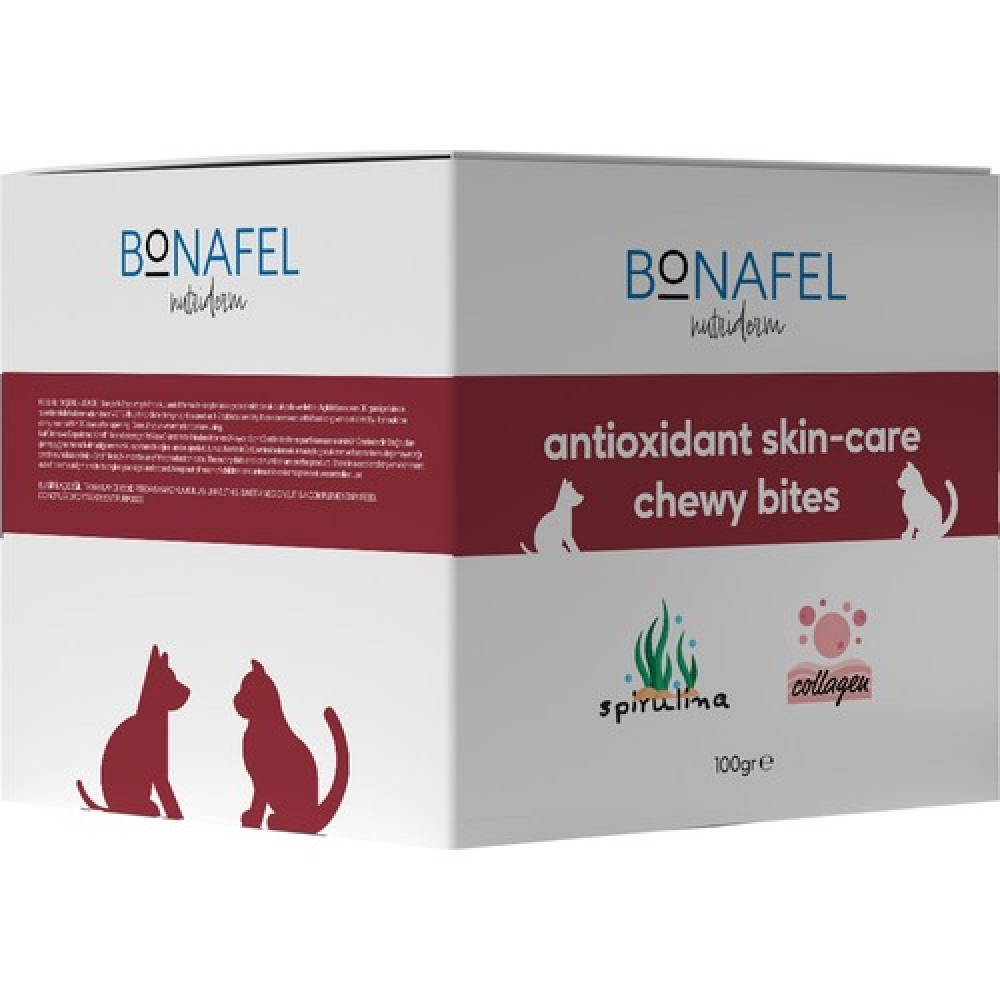 Bonafel Kedi ve Köpekler için Deri ve Tüy Sağlığı Çiğneme Tableti 100