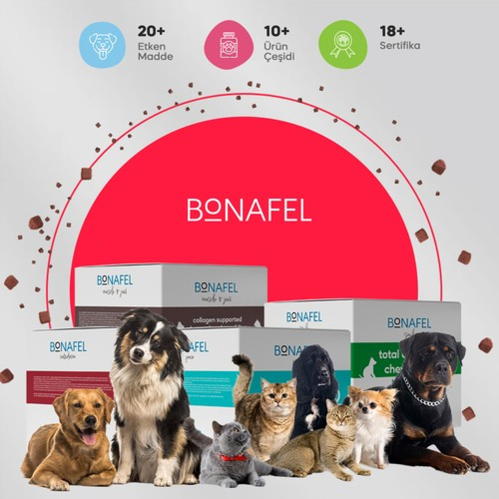 Bonafel Kedi ve Köpekler için Eklem Sağlığı Çiğneme Tableti 100 gr (50