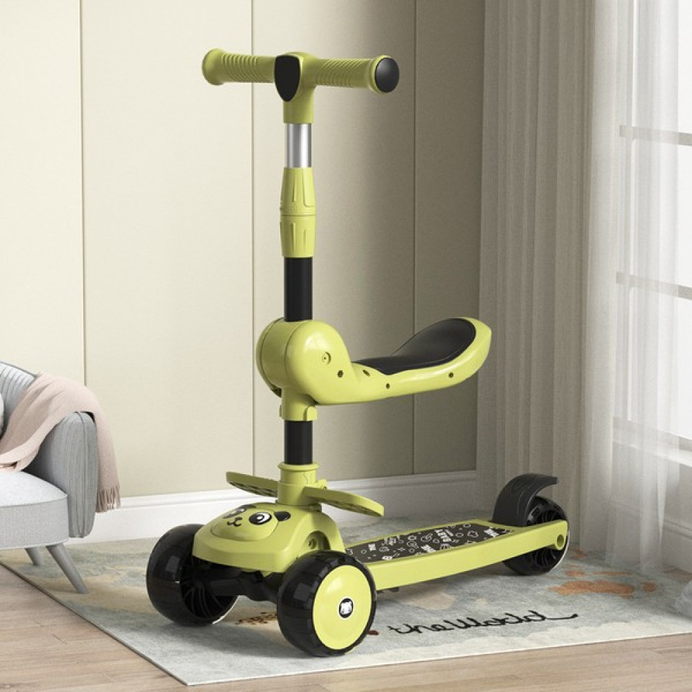 Bonanza Çocuk Scooterları Kız ve Erkek Çocuklar Için Çocuk Kaykaylarının Üzerine Oturabilir ve Kaydırılabilir (Yurt Dışından) - Yeşil Açık Hava, Deniz ve Spor Oyuncakları Fiyatı