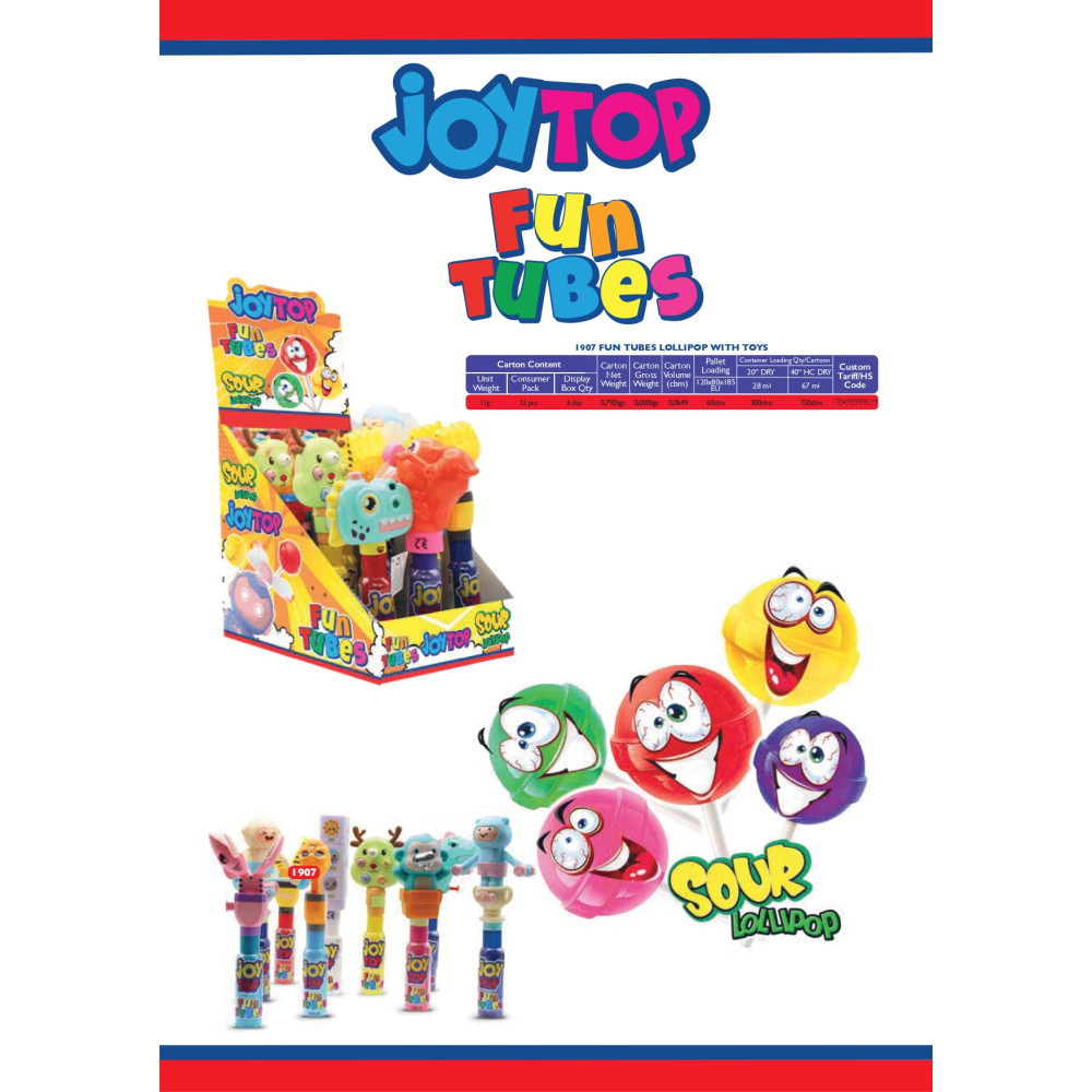 Bonart Fun Tubes Oyuncaklı Lollıpop 11 Gr