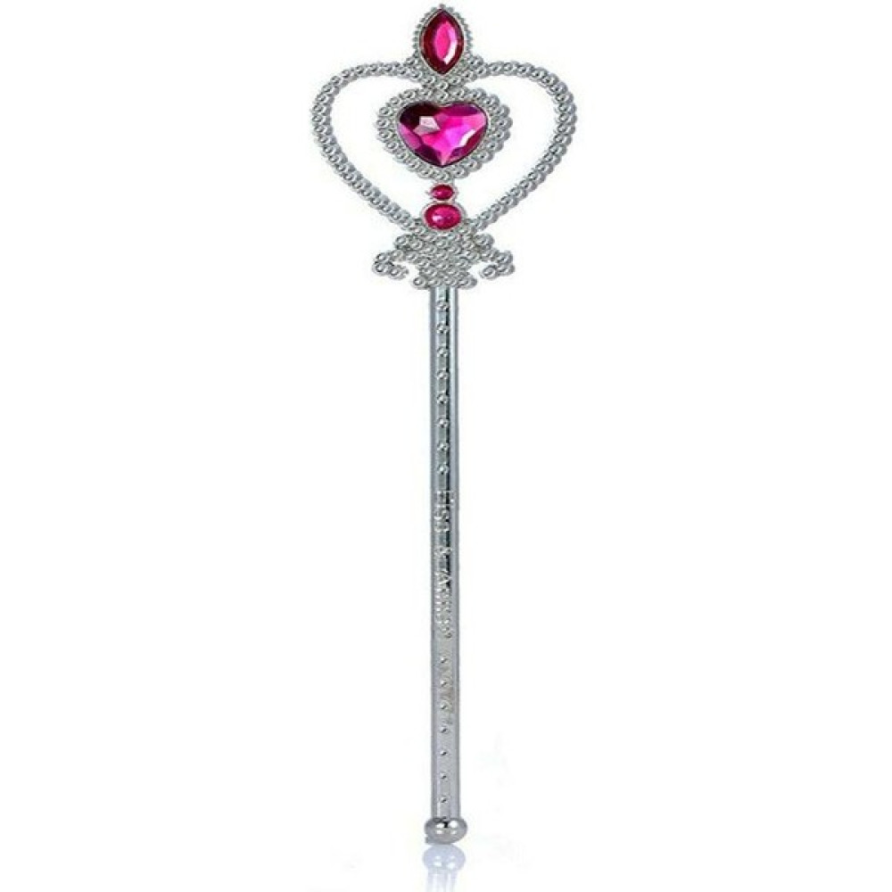 Boncuk Avm Fuşya Renk Kalp Işlemeli Taşlı Karlar Ülkesi Anna Elsa Asası 32 cm - Standart Oyuncak Fiyatı