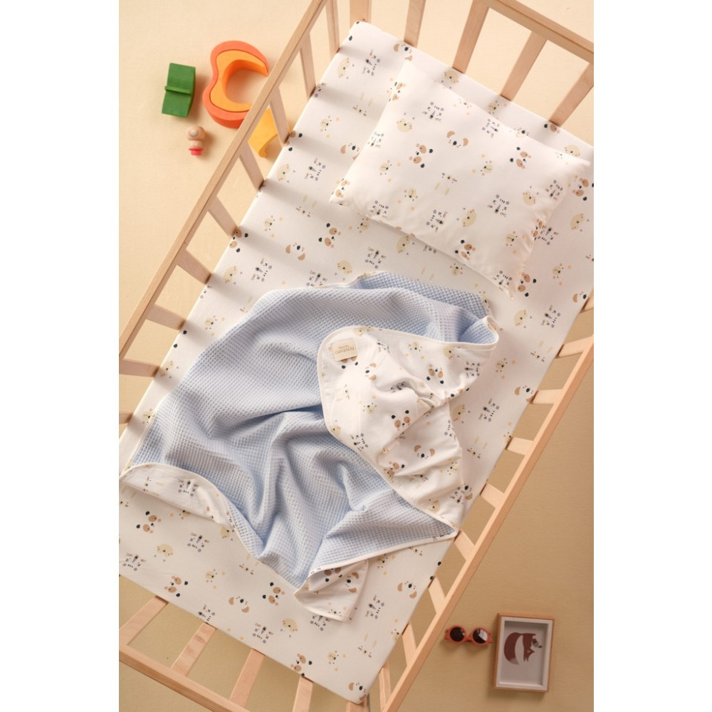 Bondberro Bebek ve Çocuk Uyku Seti 80 X 130 CM ( Battaniye , Lastikli Çarşaf ,Yastık Kılıfı ) %100 Pamuk (Panda) - Mavi Yastık Kılıfı Fiyatı