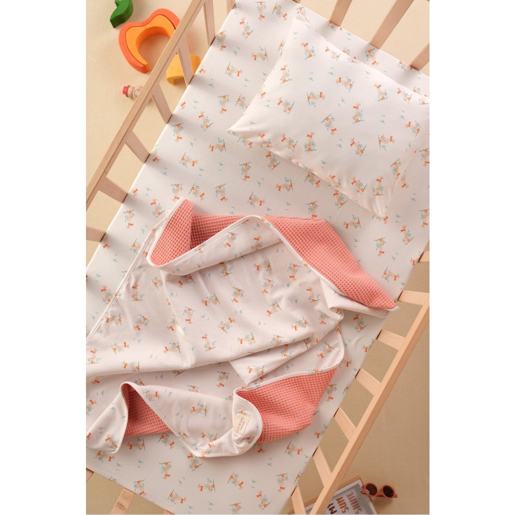Bondberro Bebek ve Çocuk Uyku Seti ( Battaniye Çarşaf Yastık Kılıfı ) %100 Pamuk ( Kaz ) - 80 x 130 cm - Somon Yastık Kılıfı Fiyatı