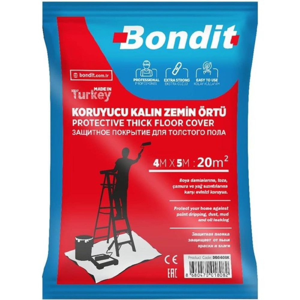 Bondit 20 M2 Şeffaf Koruyucu Naylon Hışır Örtü Boya Badana Koruyucu Örtü Boya Malzemeleri Fiyatı