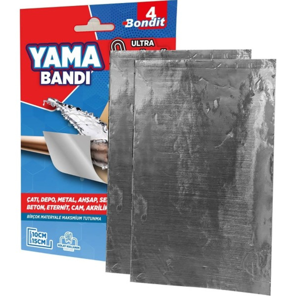 Bondit Ultra Güçlü Su Geçirmez Yama Bandı 10 x 15CM 4 Adet Nalburiye & Hırdavat Fiyatı