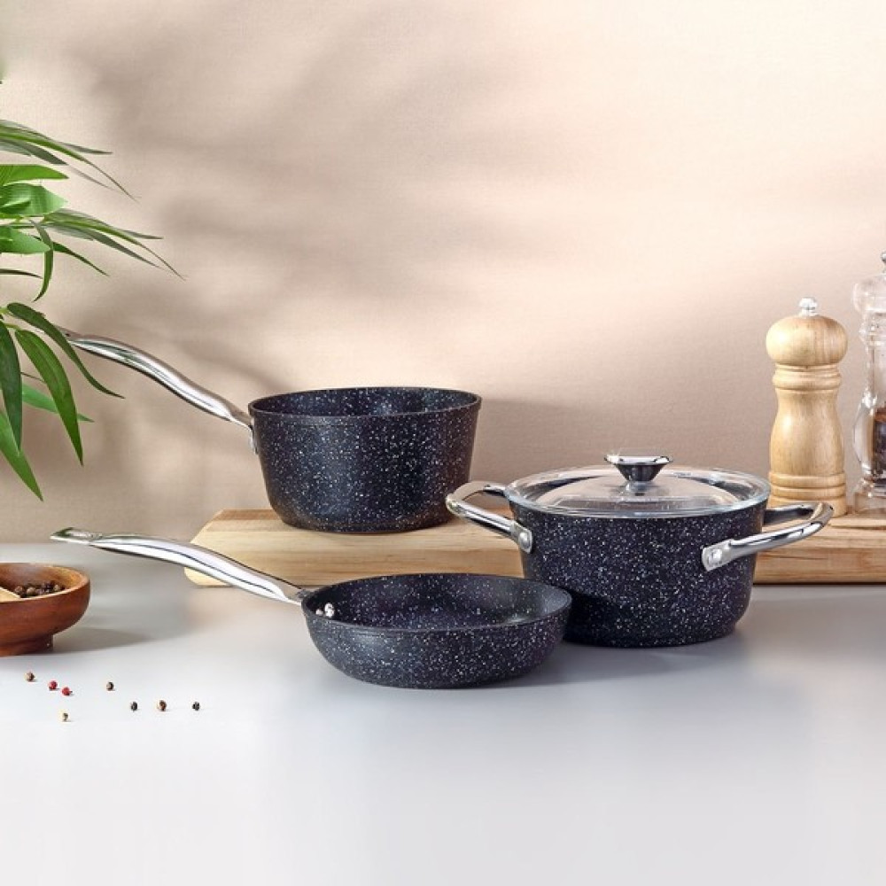 Bondy 4 Parça Mini Granit Tencere Seti Metal Kulplu Tencere / Tava Setleri Fiyatı