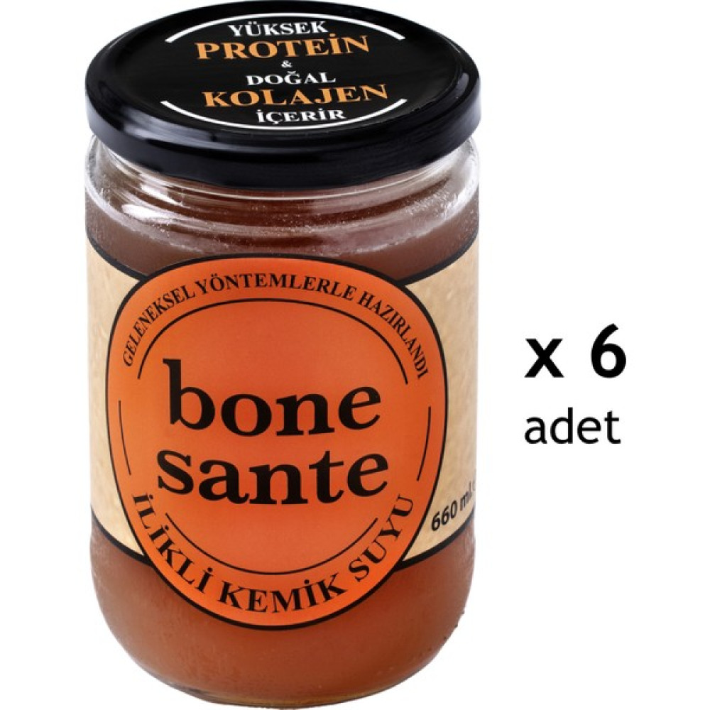 Bone Sante 660 ml Ilikli Kemik Suyu x 6'li Konserve Fiyatı