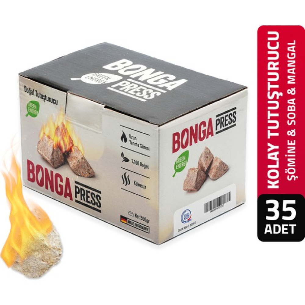 Bonga Press Doğal Tutuşturucu 35 Adet - 500 gr Mangal & Barbekü Malzemeleri Fiyatı