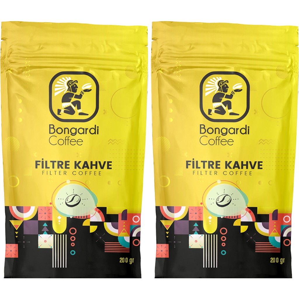 Bongardi Coffee 2X200 gr Intense Filtre Kahve Makinesi Uyumlu Set - 400 gr - Kağıt ve Metal Filtre Kahve Makineleri Fiyatı