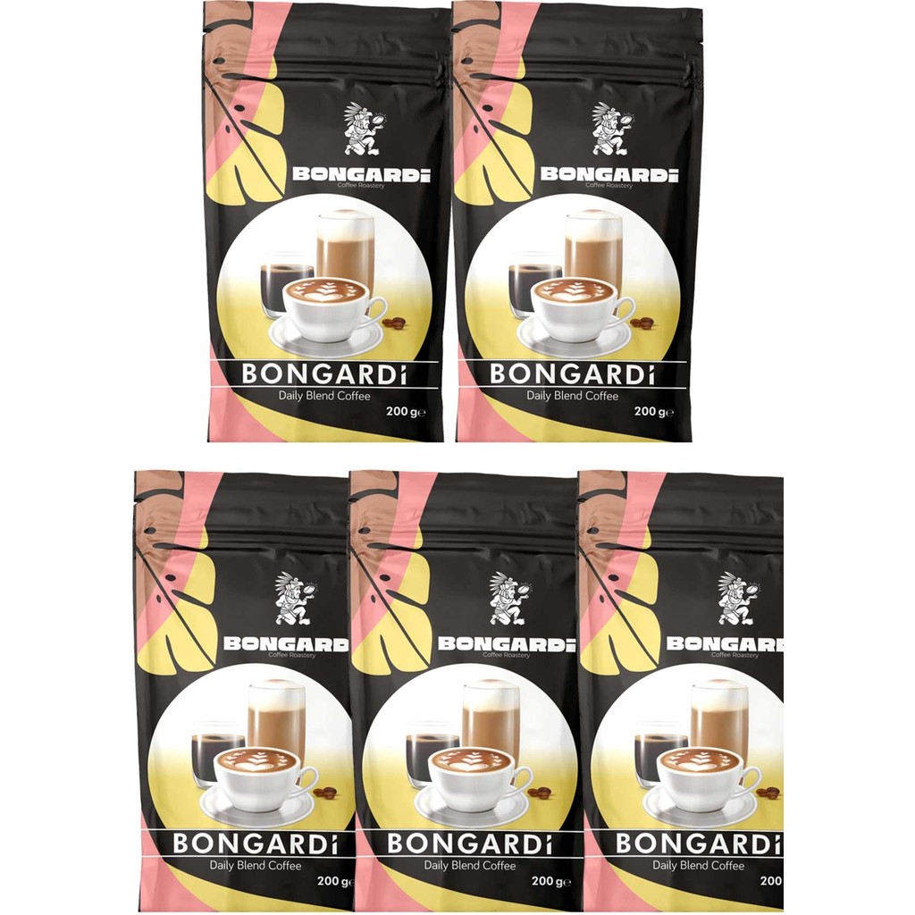 Bongardi Coffee 5x200g Daily Blend Espresso Kahve - 1 Paket - Filtre Kahve Kahve Makineleri Fiyatı