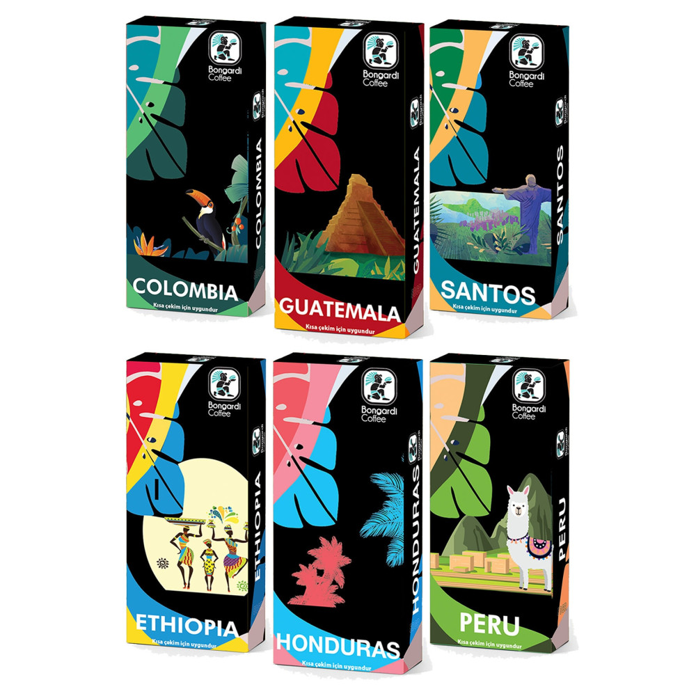 Bongardi Coffee 60 Adet Kapsül Kahve Nespresso Uyumlu Honduras Etiyopya Peru Colombia Guatemala Santos Kahve Fiyatı