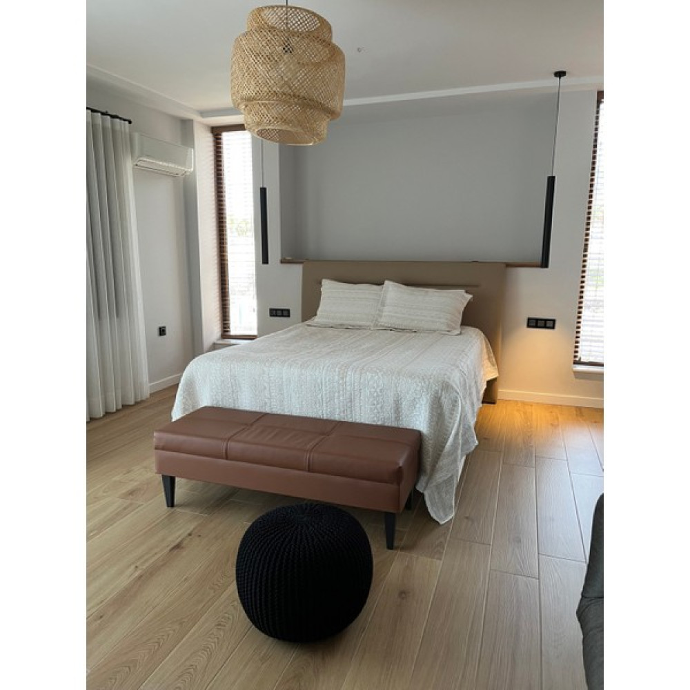 Bonhou Örgü Siyah Puf - 40 x 40 Puf Fiyatı