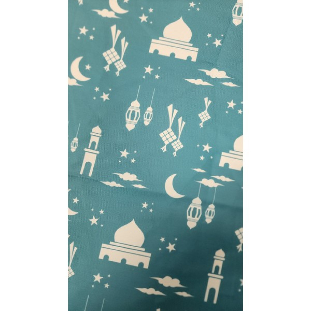 Boni Tasarım Ramazan Bayramı Desenli Kumaş 7 - 140 cm - 100 cm - 01-Mavi Kumaşlar Fiyatı