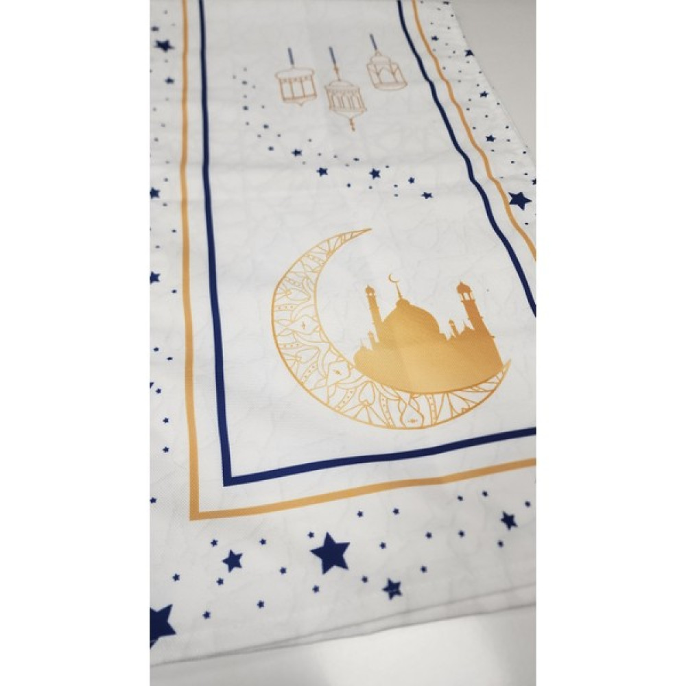 Boni Tasarım Ramazan Bayramı Desenli Runner 14 - Lacivert - Gold - 40 x 140 cm Masa Örtüsü Fiyatı
