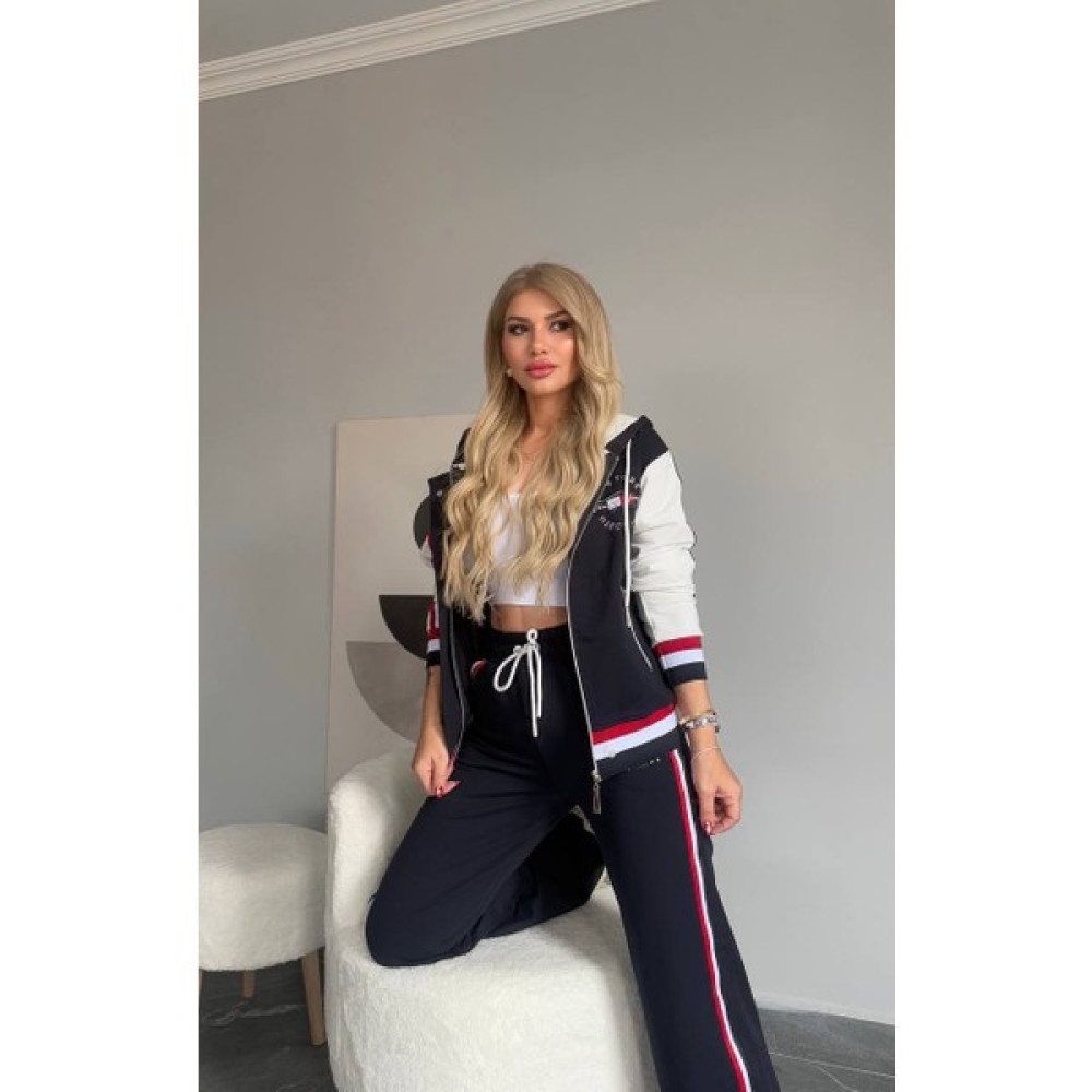 Bonibon Butik Kadın Sportif Geniş Paça Fermuarlı Alt Çizgi Detaylı Takım Kadın Giyim Fiyatı