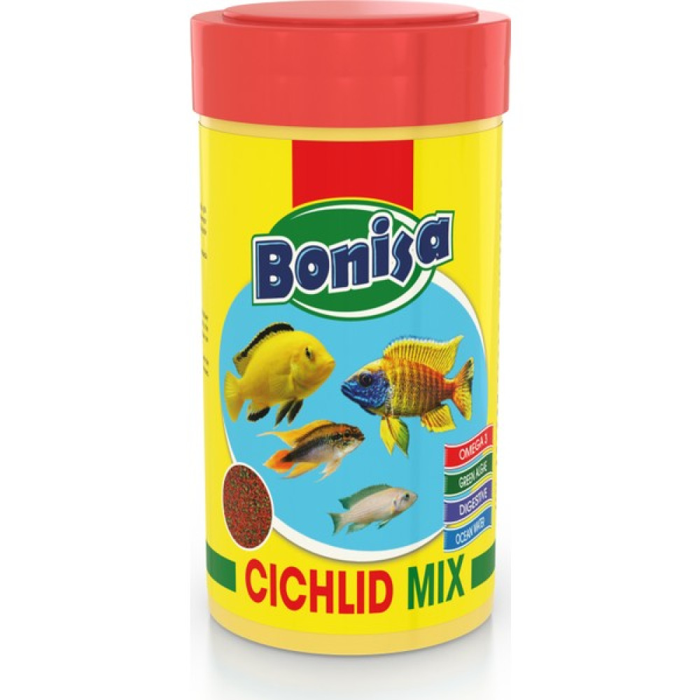 Bonisa Cichlid Mix 250ML Kutu Yunus Sarı Prenses Ciklet Akvaryum Balık Yemi Evcil Hayvan Ürünleri Fiyatı