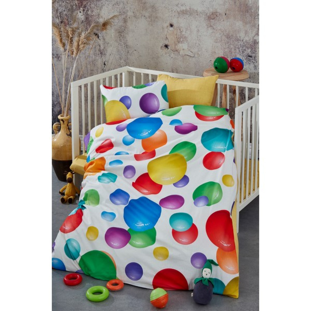 Bonjardin Home Bebek & Çocuk Nevresim Takımı 3D Dijital Baskı %100 Pamuklu - 100 x 150 cm - Koyu Sarı - Mor Bebek Nevresim Takımı Fiyatı