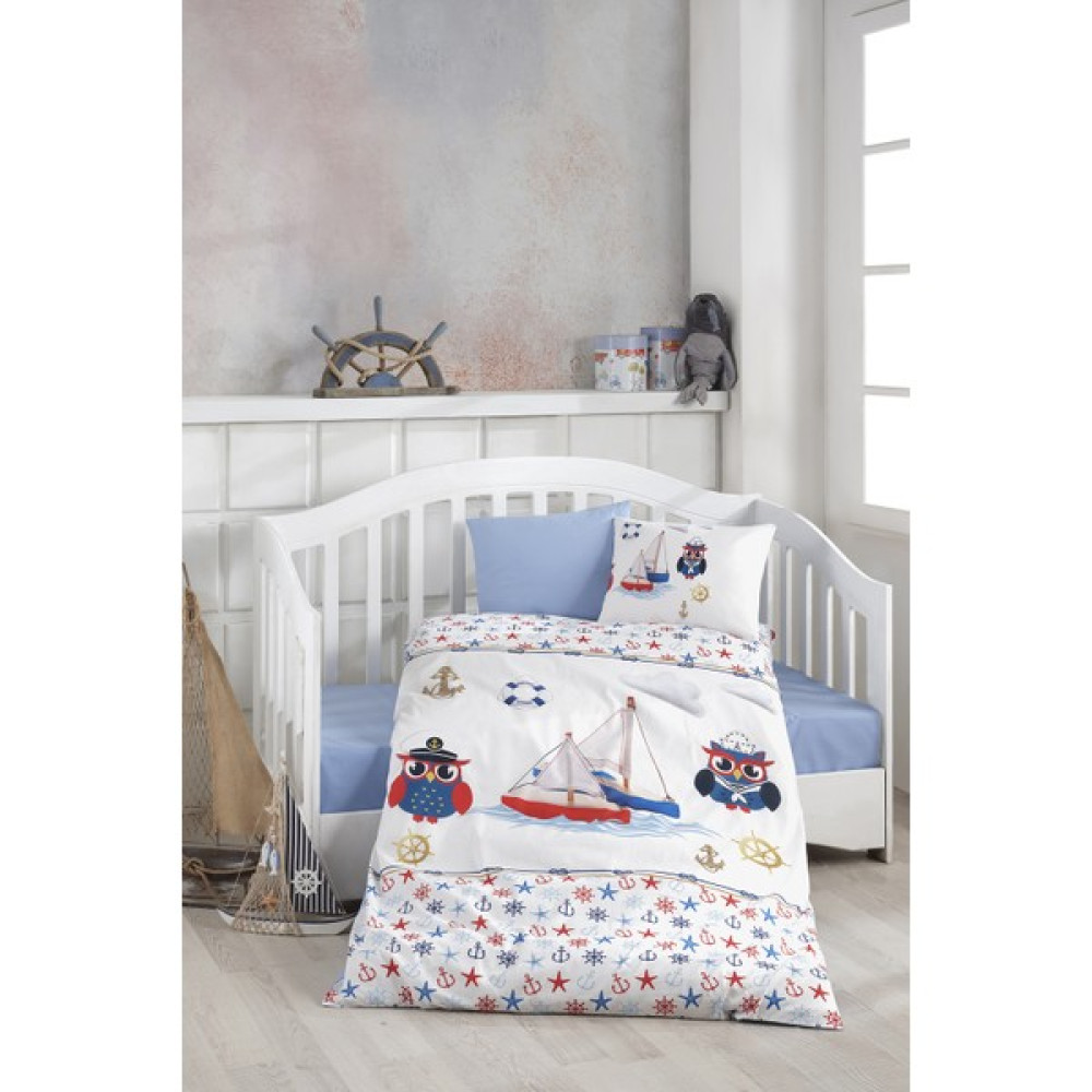 Bonjardin Home Dijital Baskılı 3D Pamuklu Bebek Nevresim Takımı - Açık Mavi - 100 x 150 cm Bebek Nevresim Takımı Fiyatı
